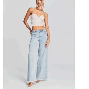 Retrofête Lorena Wide Leg Jean Light Blue Size 23/Waist 26.5